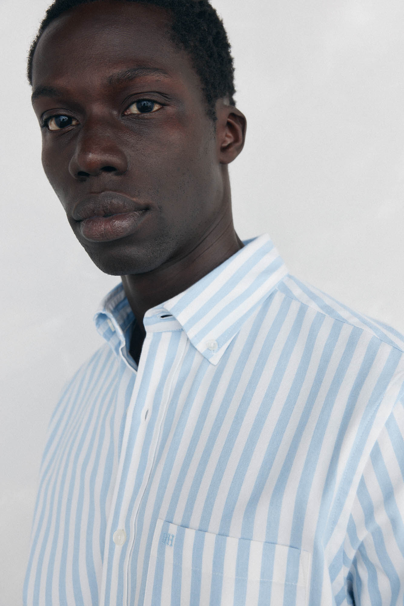 Pedro del Hierro Brushed Oxford Striped Shirt