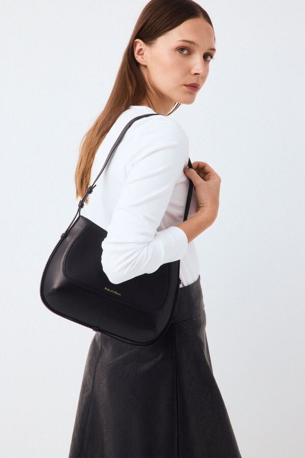 Pedro del Hierro Multiway leather handbag Black