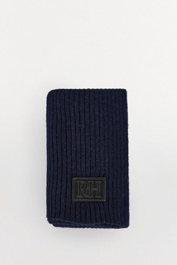 Pedro del Hierro Jersey-knit scarf Blue