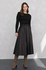 Pedro del Hierro Wrinkled structured knit jersey-knit Brown
