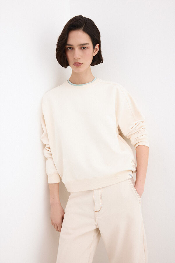 Pedro del Hierro Long sleeve sweatshirt Ecru