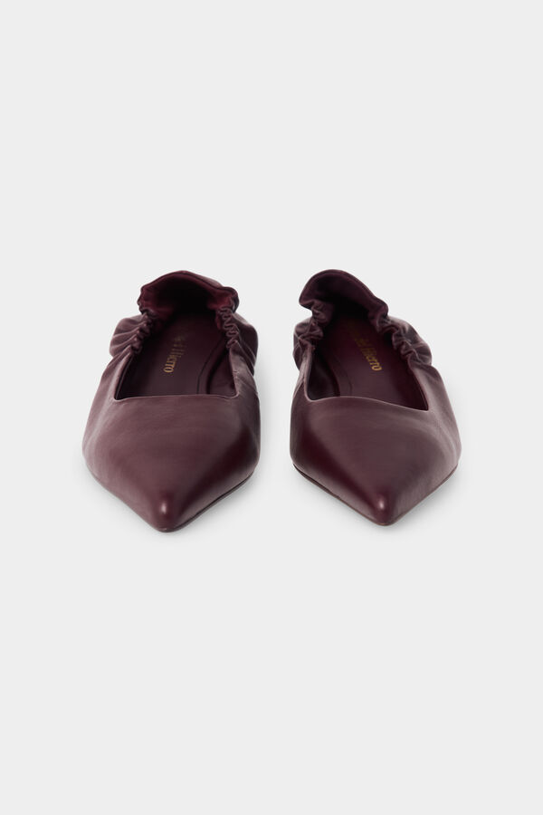 Pedro del Hierro Leather kitten heel Burgundy