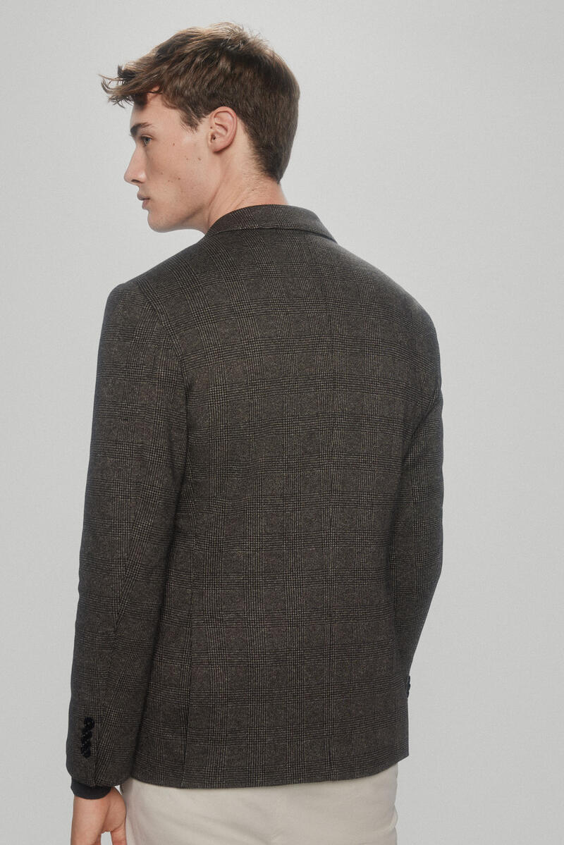 Pedro del Hierro Jersey-knit blazer with detachable elements Brown