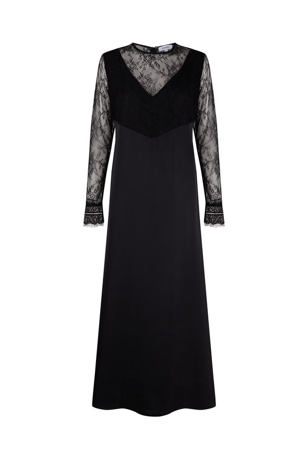 Pedro del Hierro Vestido entallado pieza oro Marr&oacute;n