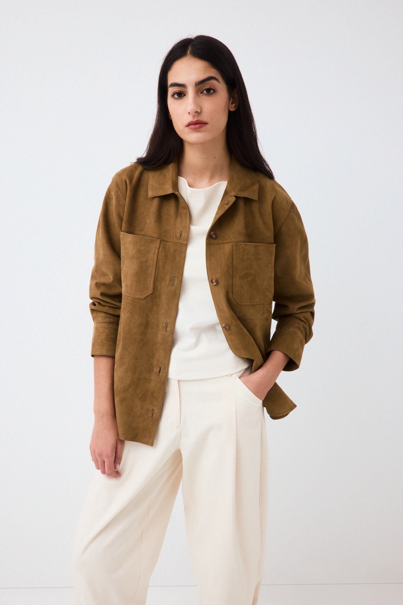 Pedro del Hierro Suede overshirt