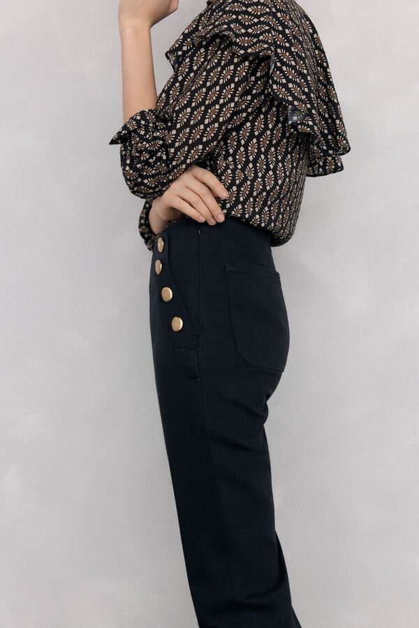 Pedro del Hierro Calça jeans larga Preto