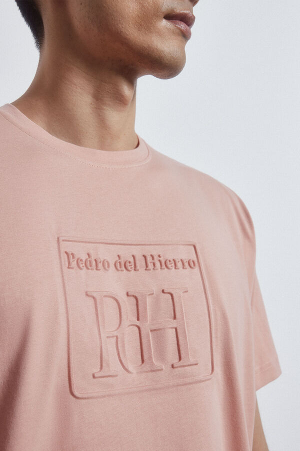 Pedro del Hierro Camiseta logo relieve Rosa
