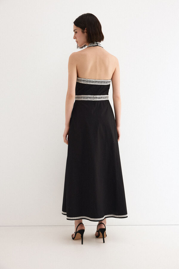 TFP by Tamara Falc&oacute; Embroidered flower dress Black