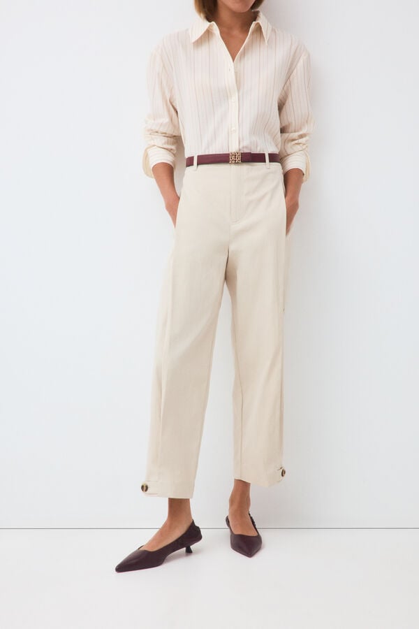 Pedro del Hierro Ecru casual trousers Ecru