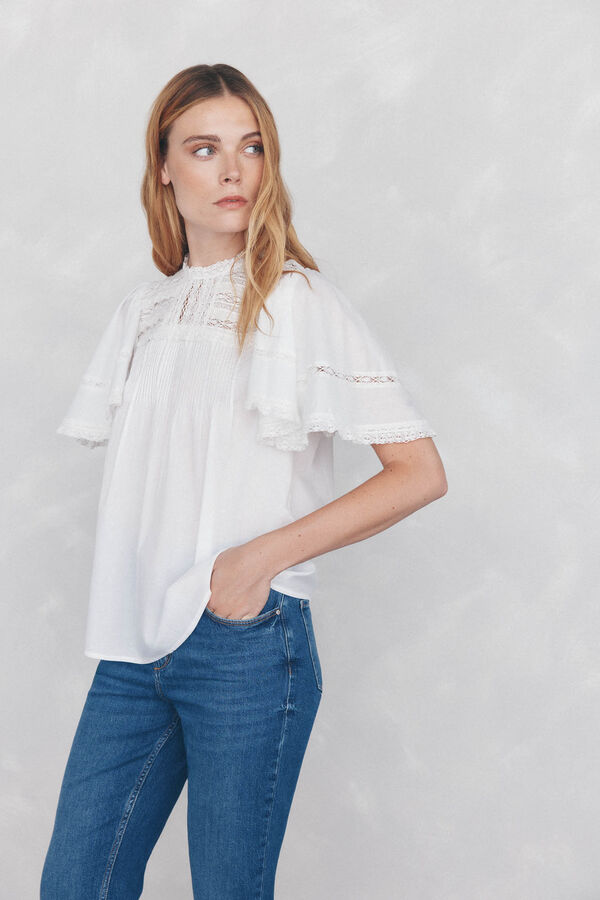 Pedro del Hierro Romantic blouse Ecru