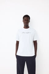 Pedro del Hierro Camiseta logo texto Blanco