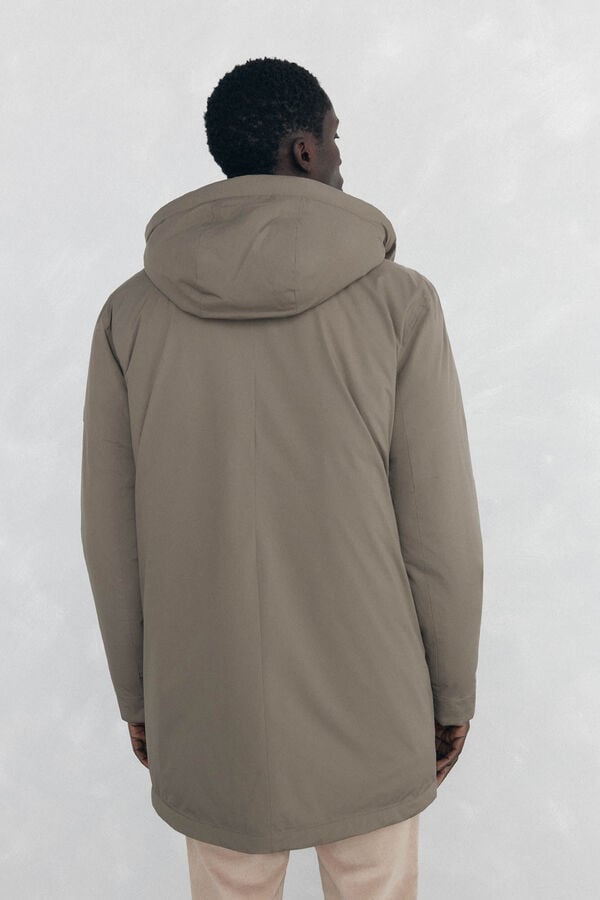 Pedro del Hierro Parka curta capuz Beige