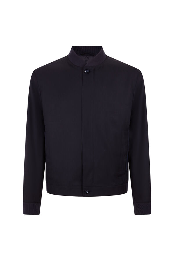 Pedro del Hierro Wool bomber jacket Blue