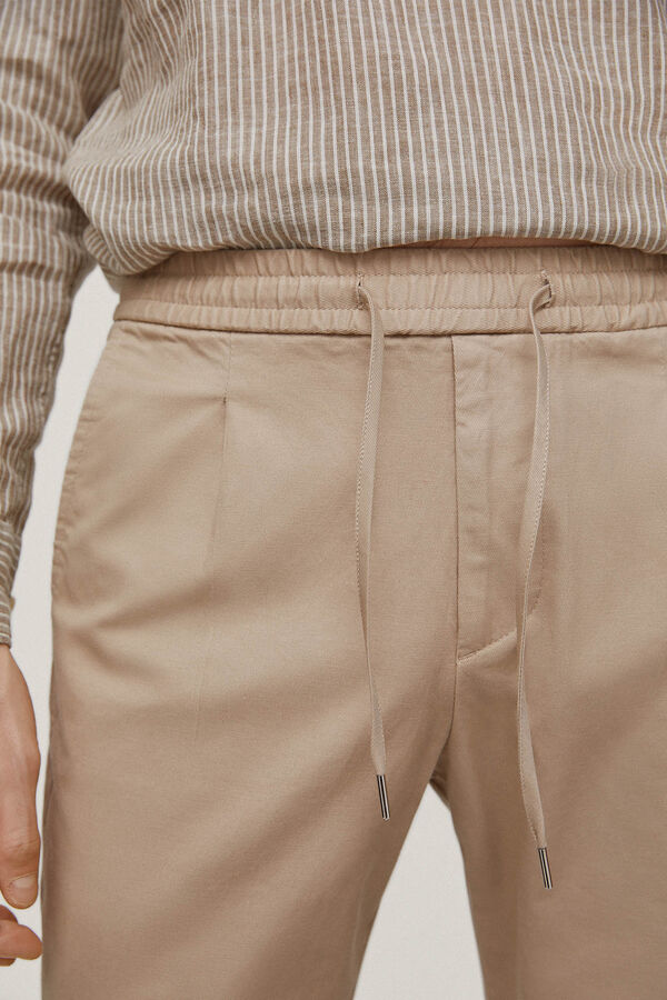 Pedro del Hierro Regular fit chinos with cord Beige
