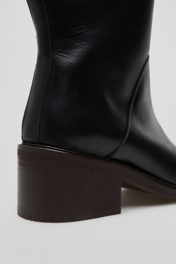 Pedro del Hierro High leather boot Black