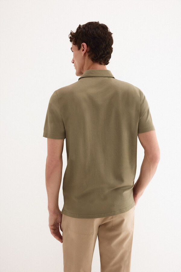 Pedro del Hierro Mercerized polo shirt Green