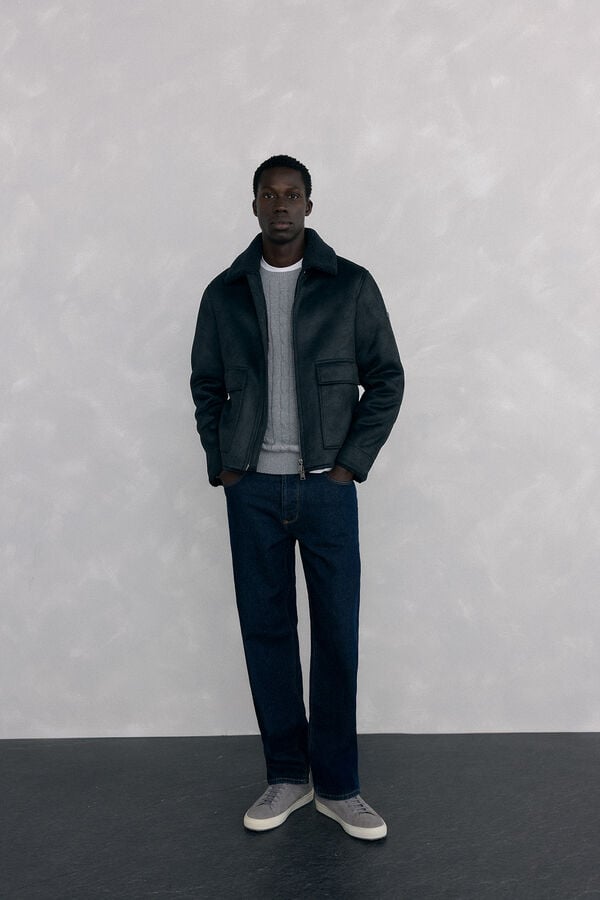 Pedro del Hierro Cotton and cashmere sweater Grey