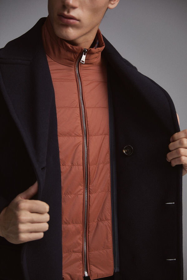 Pedro del Hierro Double-breasted donkey jacket Blue