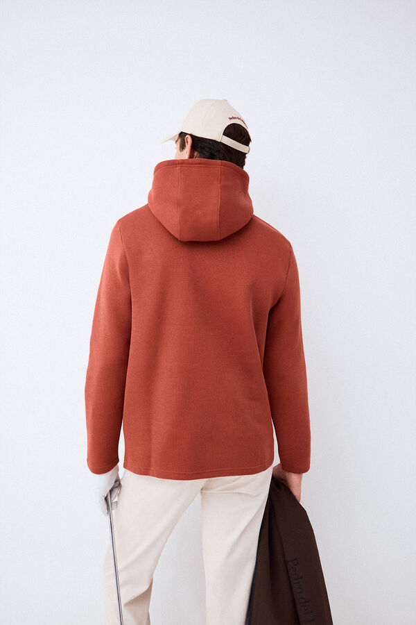 Pedro del Hierro Sweatshirt t&eacute;cnica de golfe com capuz Laranja