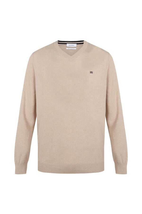Pedro del Hierro Cashmere merino wool premium jumper Beige