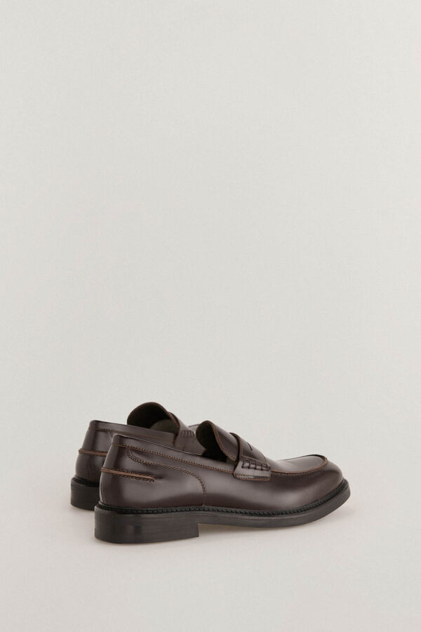 Pedro del Hierro Leather dress loafer Brown