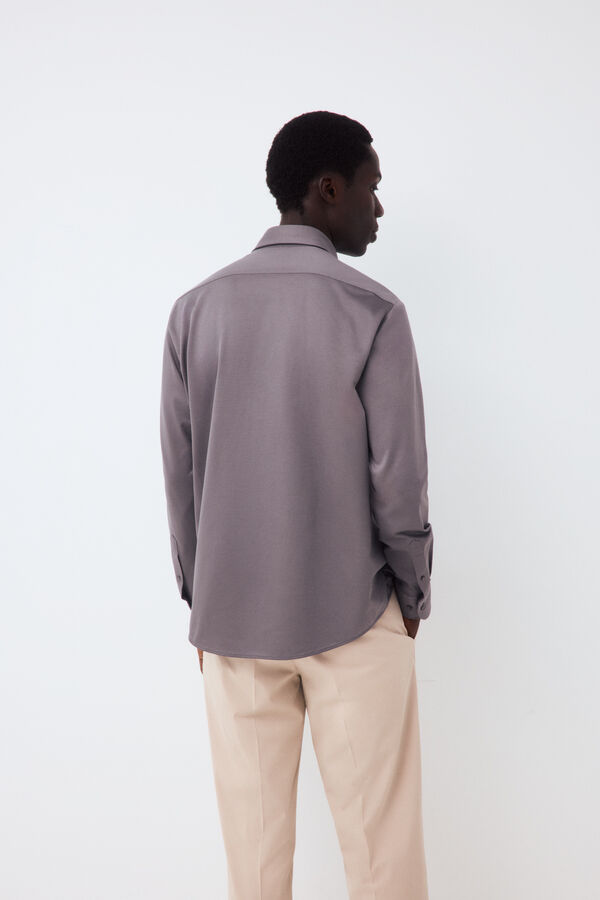 Pedro del Hierro Plain jersey-knit shirt Grey