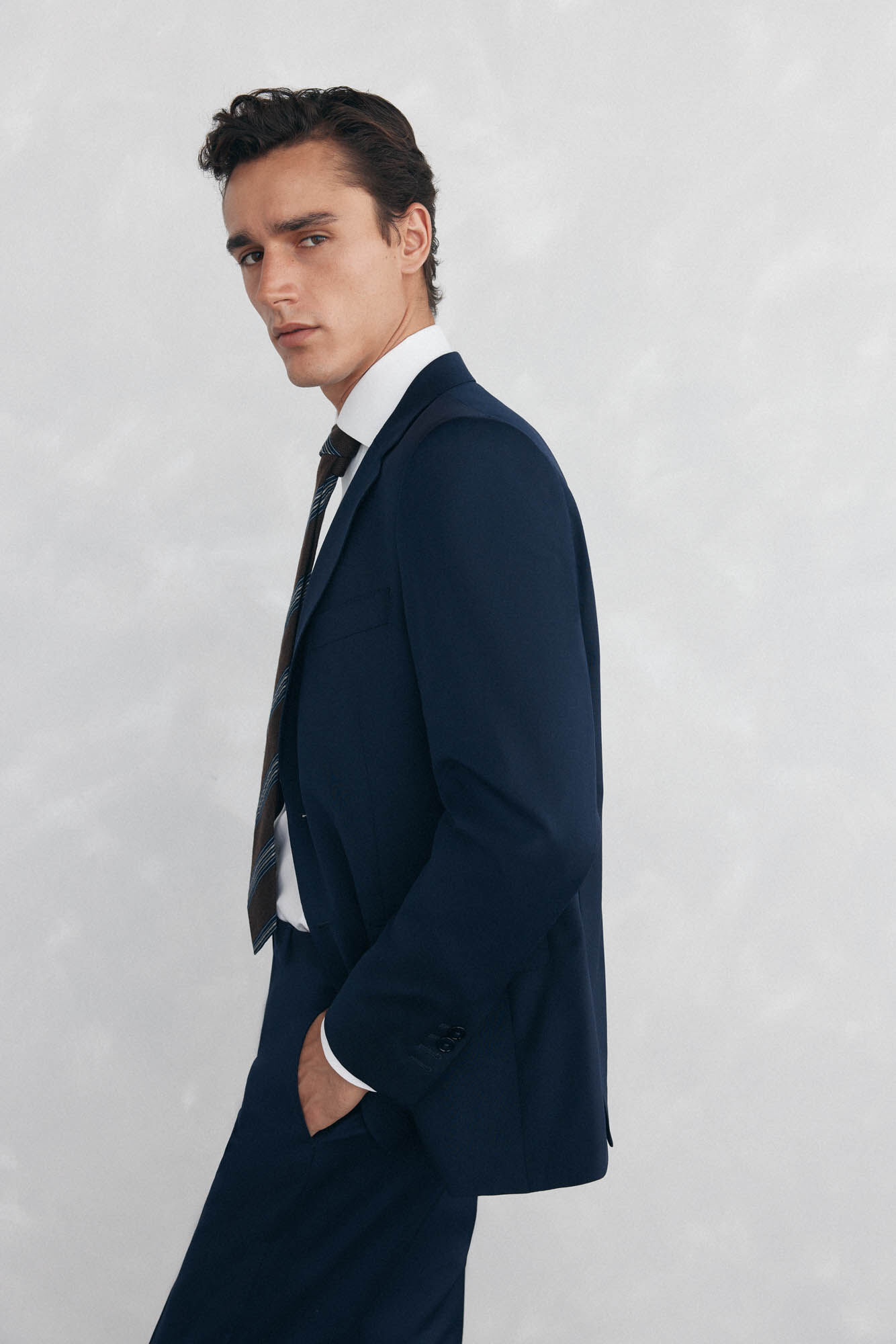 Pedro del Hierro Blazer liso bi-el&aacute;stico sob medida