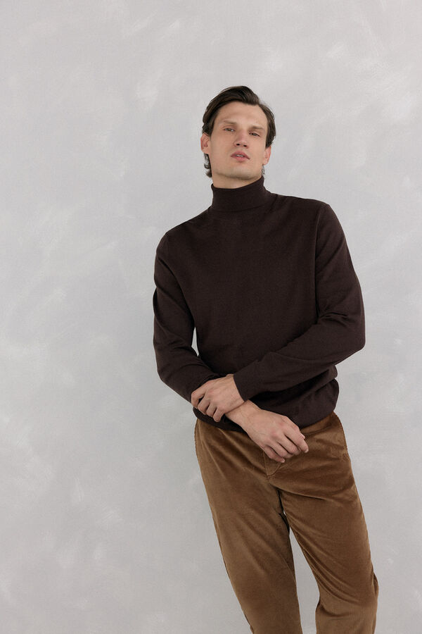 Pedro del Hierro Polo neck jumper Brown