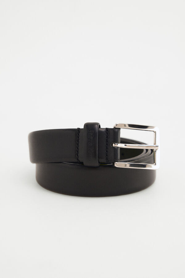 Pedro del Hierro leather dress belt Black