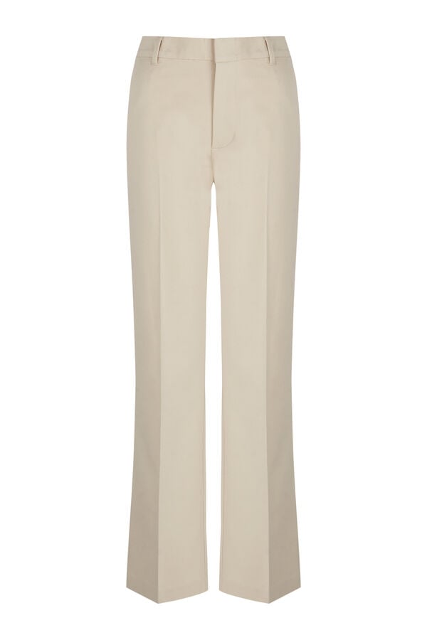 Pedro del Hierro Pantalones straight classic Beige