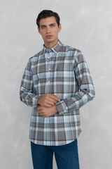 Pedro del Hierro Soft checkered twill Grey