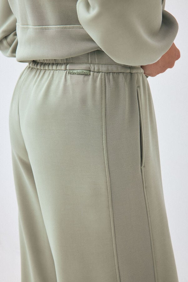 Pedro del Hierro Soft touch flare trousers Green