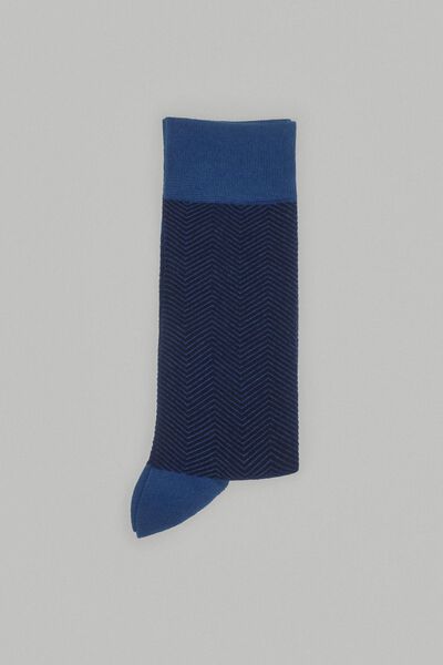 Pedro del Hierro Casual herringbone socks Blue