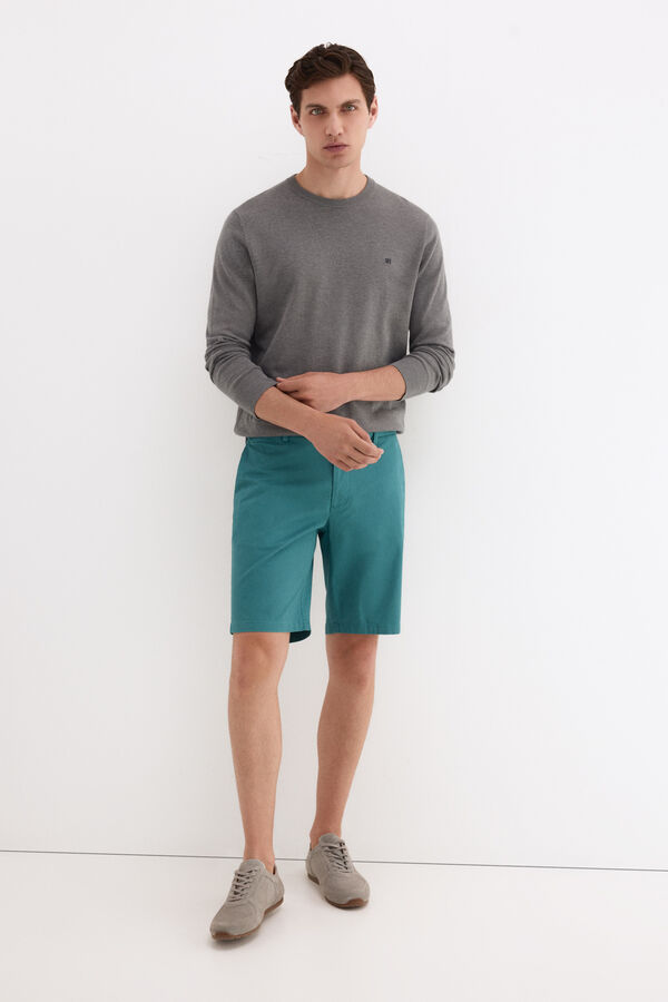Pedro del Hierro Regular chino Bermuda shorts Turquoise