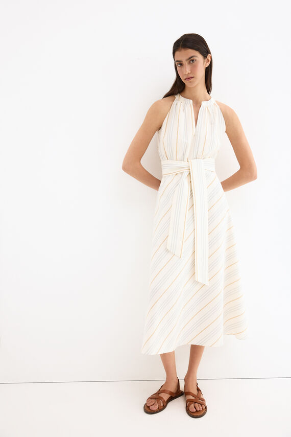 Vestido escote tipo halter sin mangas