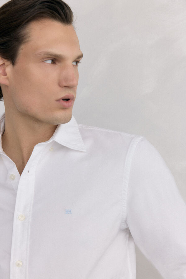 Pedro del Hierro Iconic plain oxford shirt White