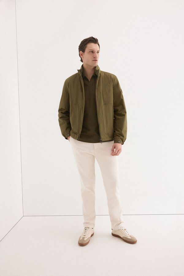 Pedro del Hierro Structure polo shirt Green