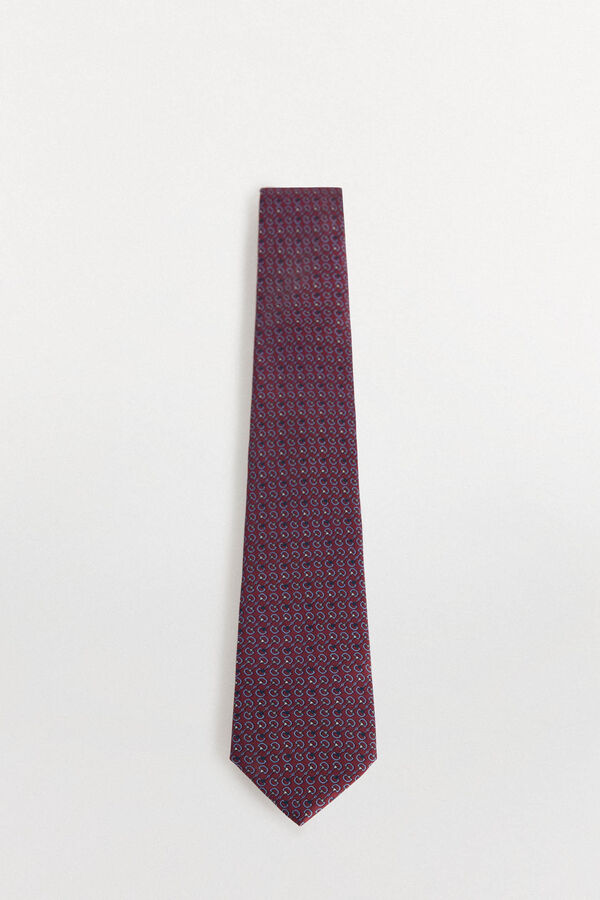 Pedro del Hierro Natural silk tie Burgundy