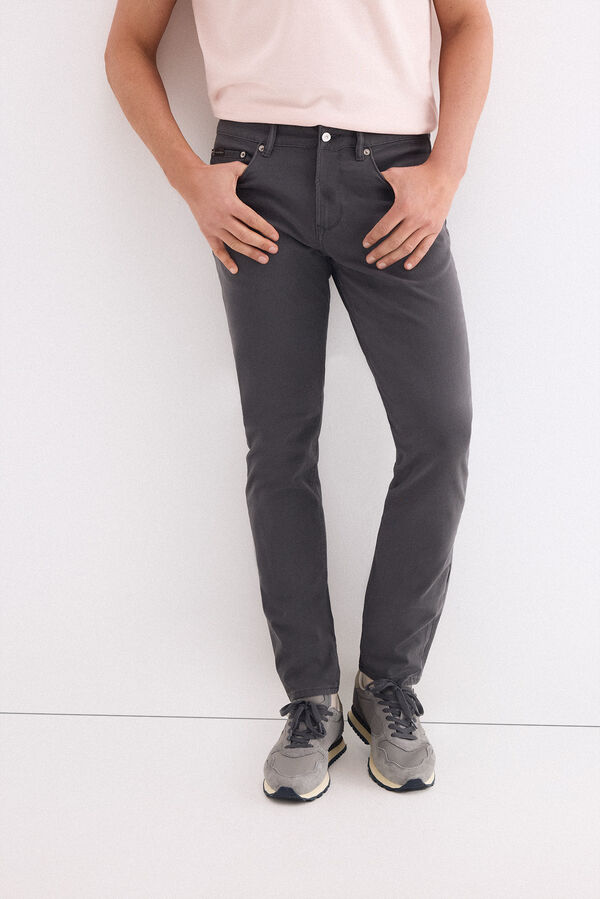 Pedro del Hierro Slim fit 5-pocket trousers Grey