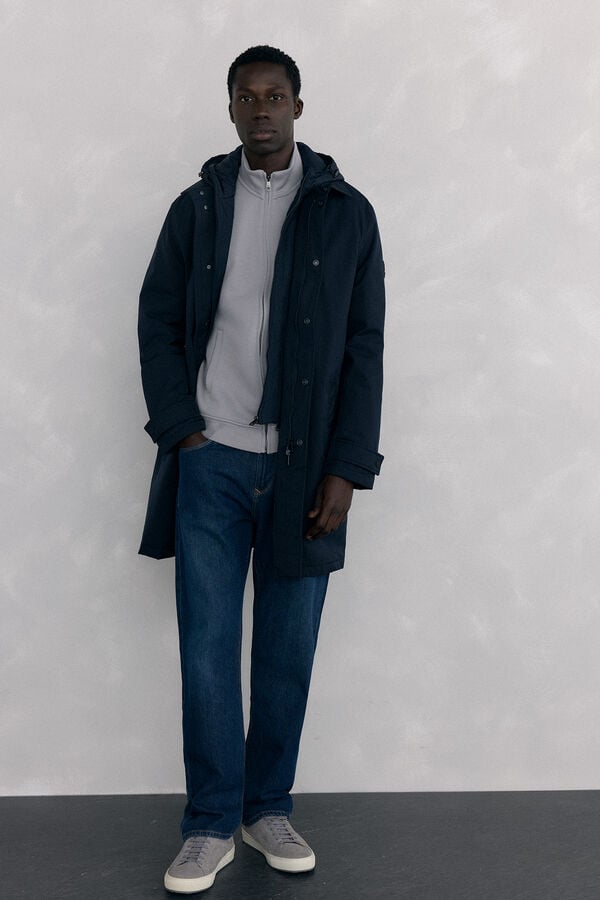 Pedro del Hierro Technical fabric cardigan Grey