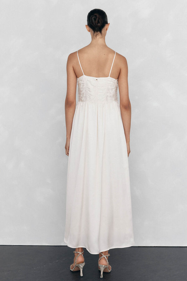 Pedro del Hierro Lingerie dress with gathered detail Beige