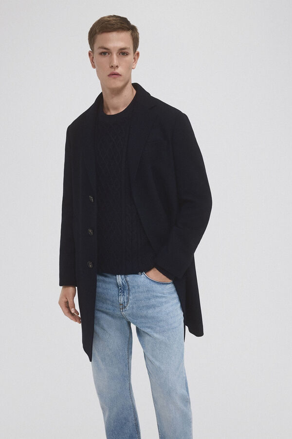 Pedro del Hierro Coat with removable lining Blue