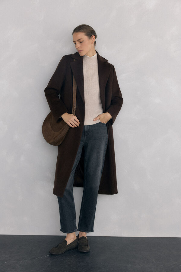 Pedro del Hierro Jersey efecto plisado canalé Ecru