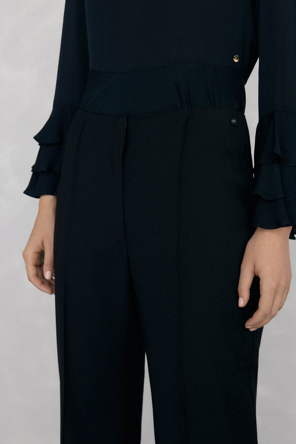 Pedro del Hierro Pantalón flare Negro