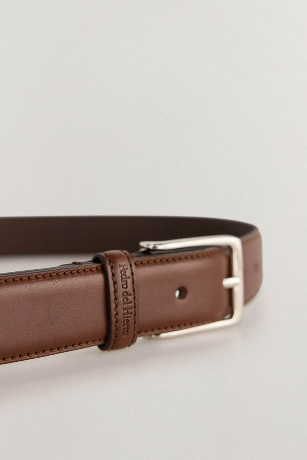 Pedro del Hierro leather dress belt Brown
