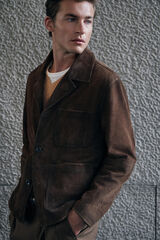 Pedro del Hierro Suede overshirt Brown