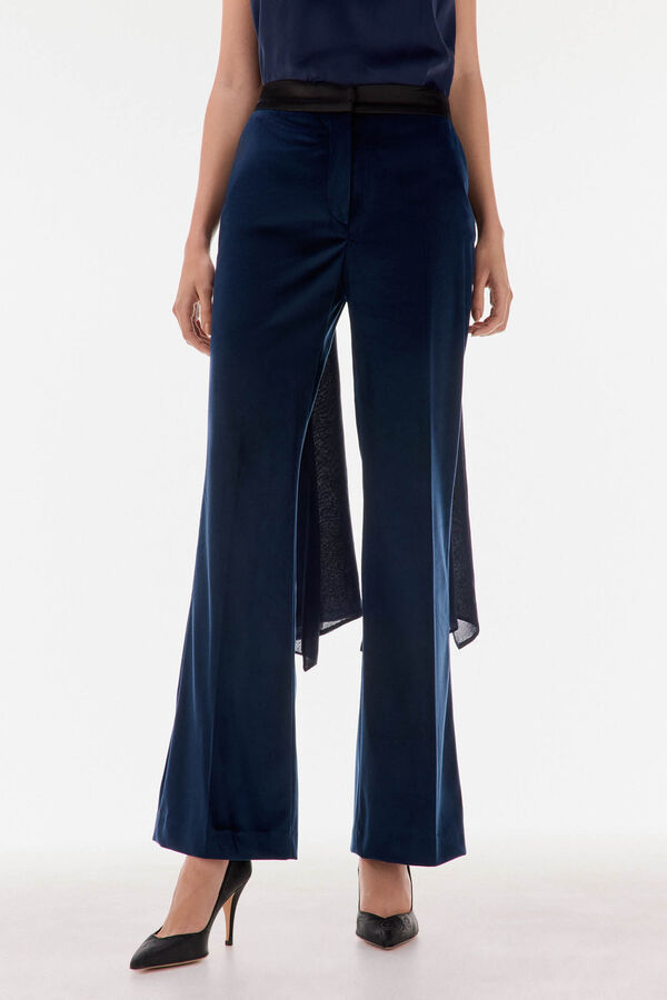 TFP by Tamara Falcó Velvet trouser Blue