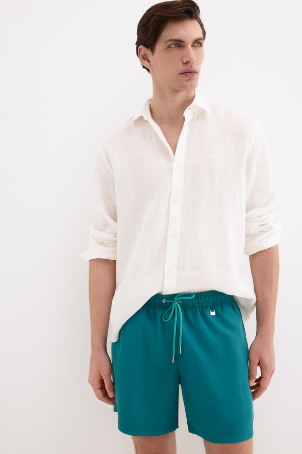 Pedro del Hierro Plain basic swimwear Turquoise