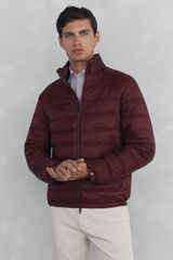 Pedro del Hierro Ultra-light quilted jacket Burgundy
