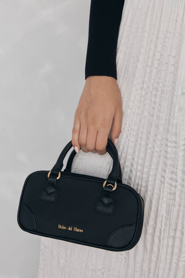 Pedro del Hierro Bolso bandolera nylon cremalleras Negro